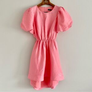 Vineyard Vines Coral Pink Puff Sleeve Dress